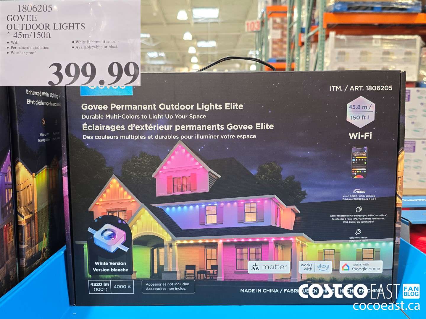 1806205 GOVEE OUTDOOR LIGHTS 45m/150ft $399.99
