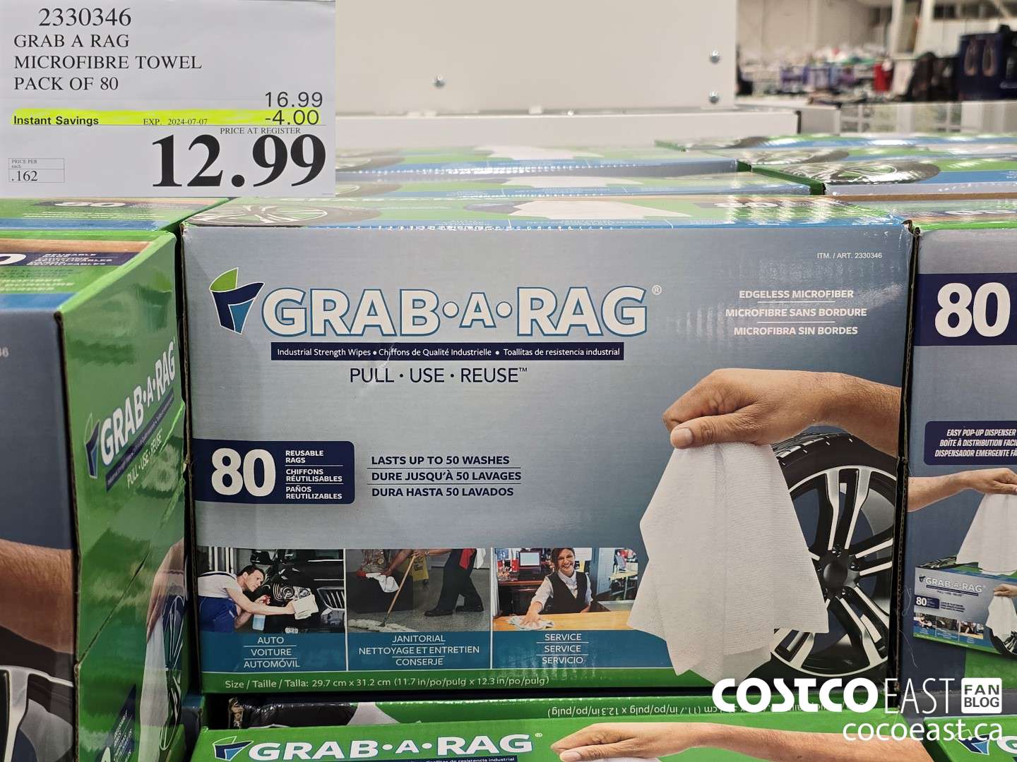 2330346 GRAB A RAG MICROFIBRE TOWEL PACK OF 80 ($4.00 INSTANT SAVINGS EXPIRES ON 2024-07-07) $12.99