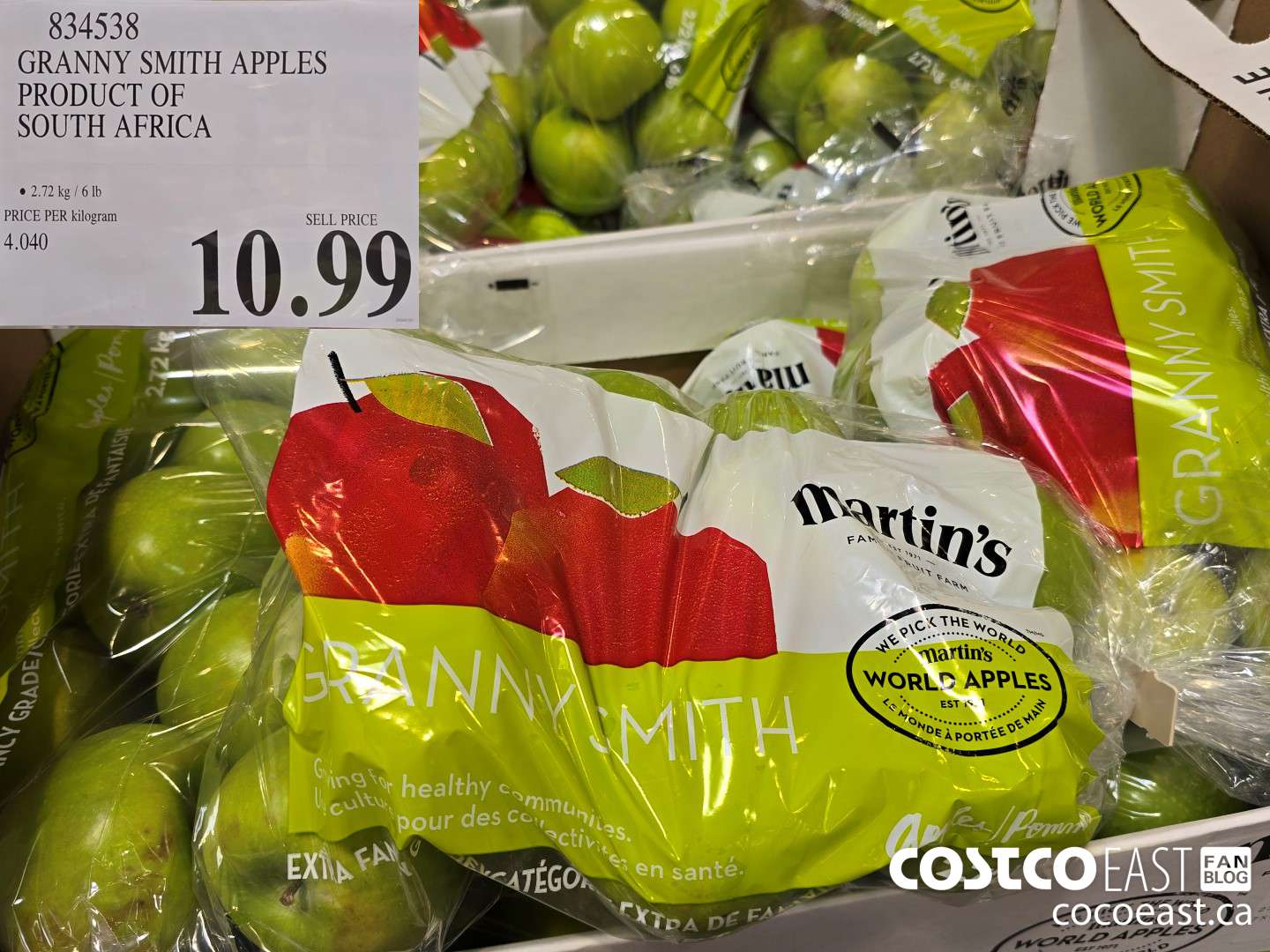 834538 GRANNY SMITH APPLES PRODUCT OF NEW ZEALAND $10.99