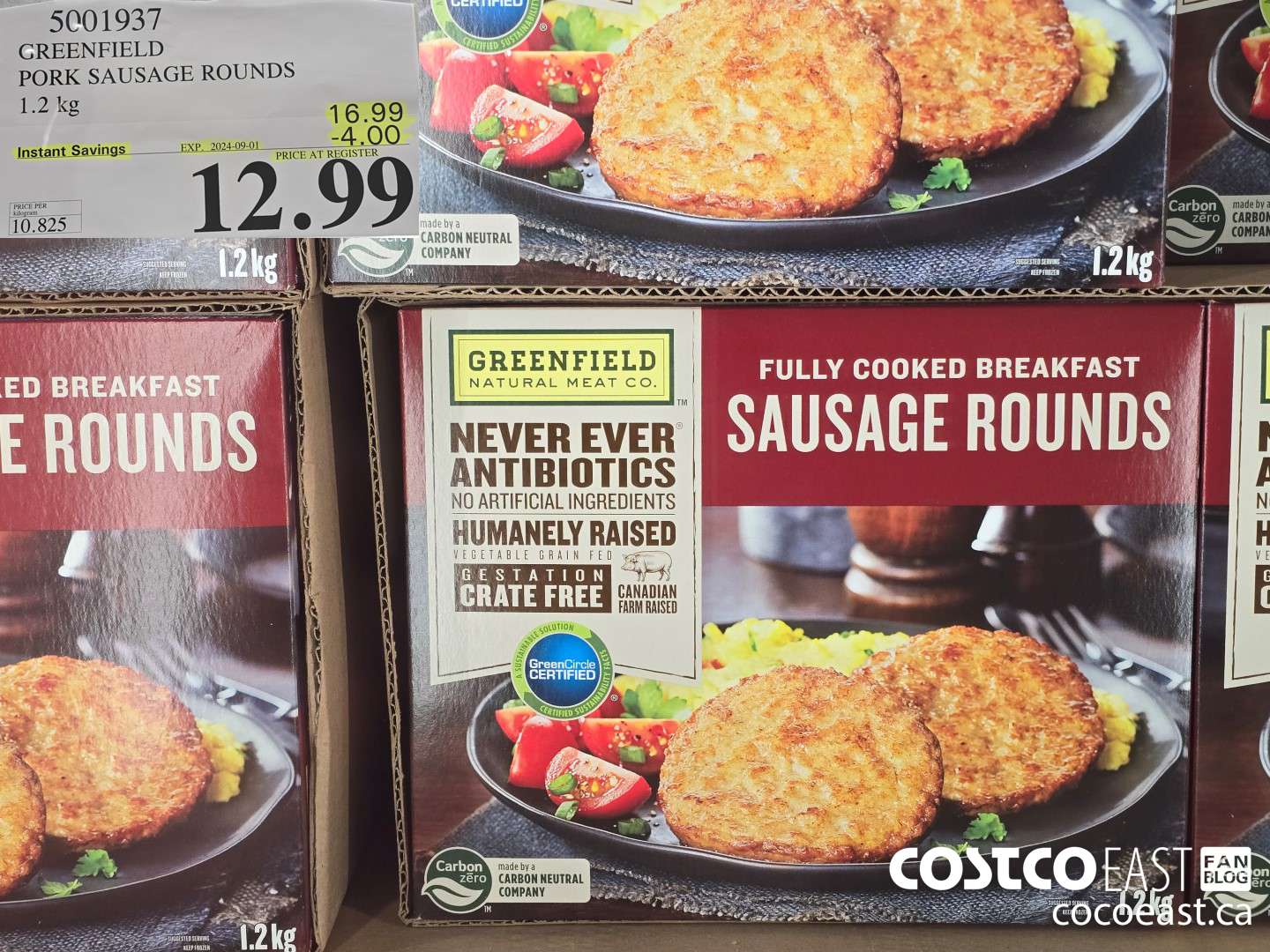 5001937 GREENFIELD PORK SAUSAGE ROUNDS 1.2 kg ($4.00 INSTANT SAVINGS EXPIRES ON 2024-09-01) $12.99