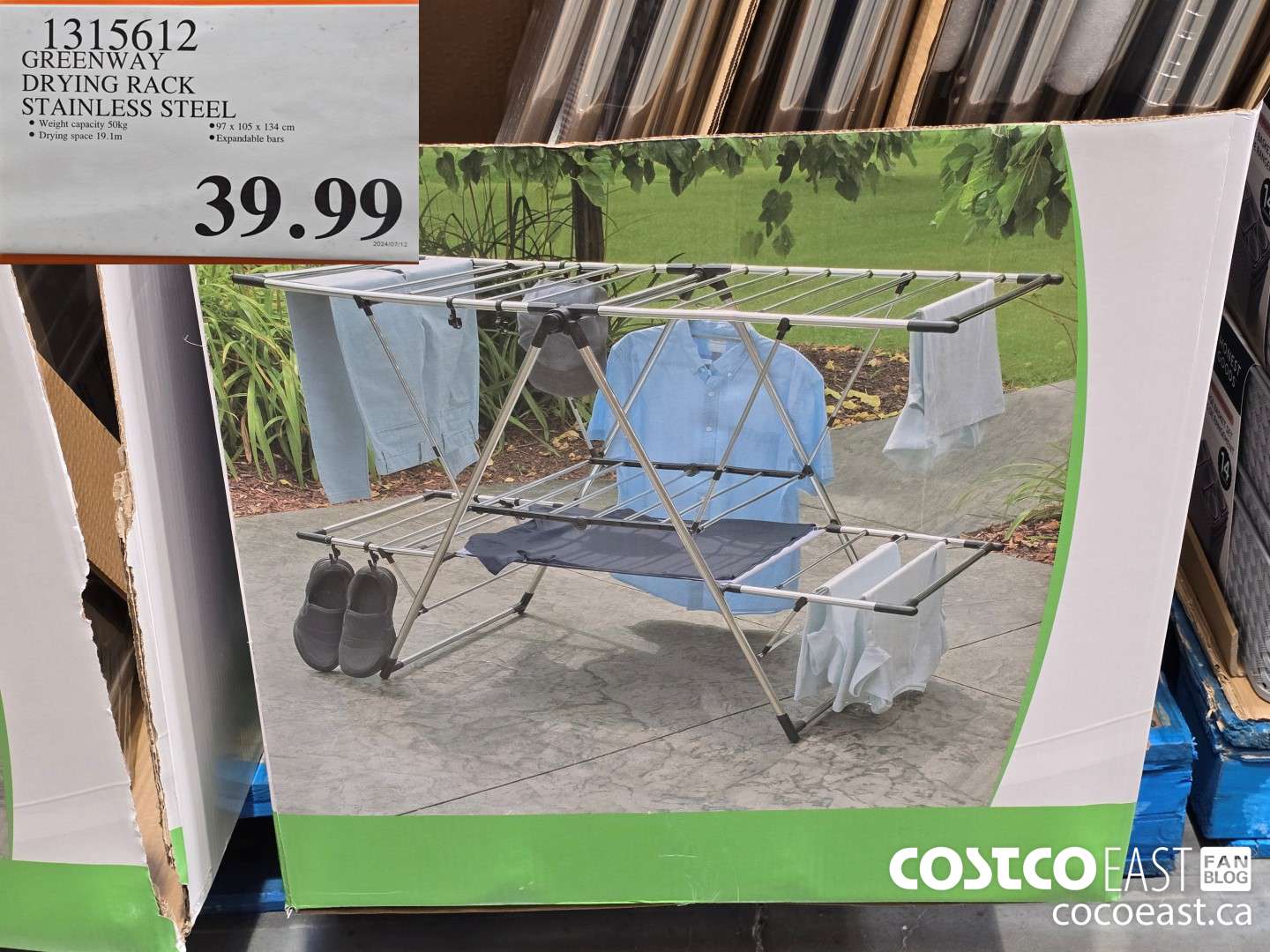 1315612 GREENWAY DRYING RACK STAINLESS STEEL $39.99