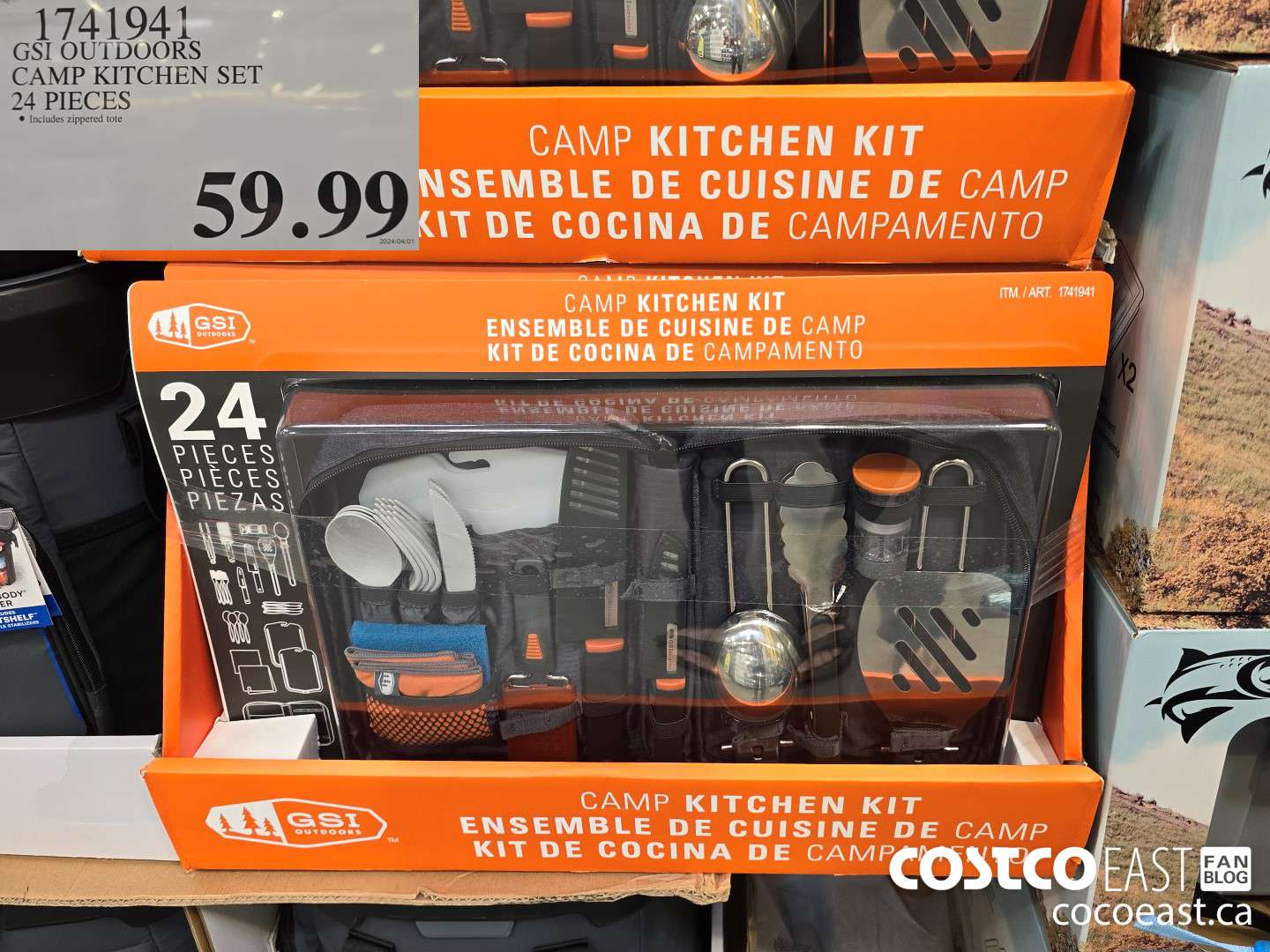 1741941 GSI OUTDOORS CAMP KITCHEN SET 24 PIECES $59.99