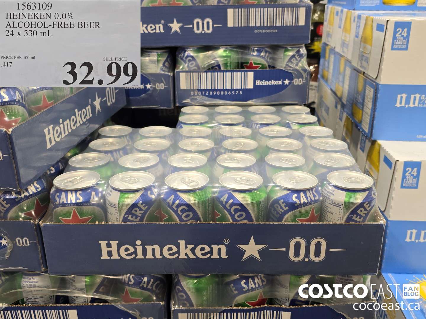 1563109 HEINEKEN 0.0% ALCOHOL-FREE BEER 24 x 330 mL $32.99
