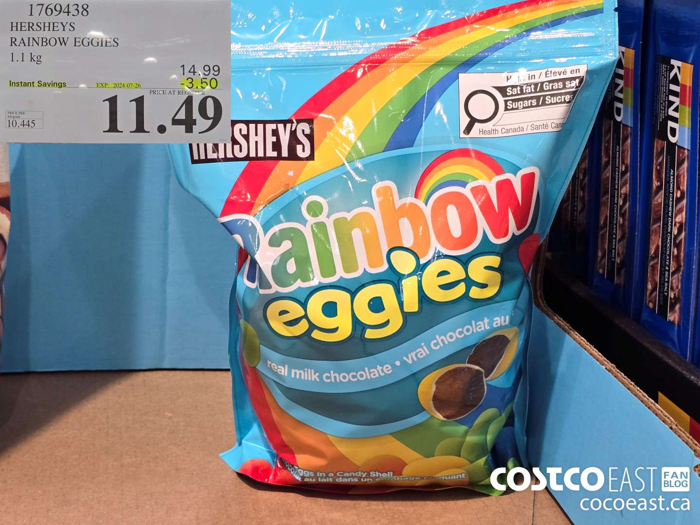 1769438 HERSHEYS RAINBOW EGGIES 1.1 kg ($3.50 INSTANT SAVINGS EXPIRES ON 2024-07-26) $11.49