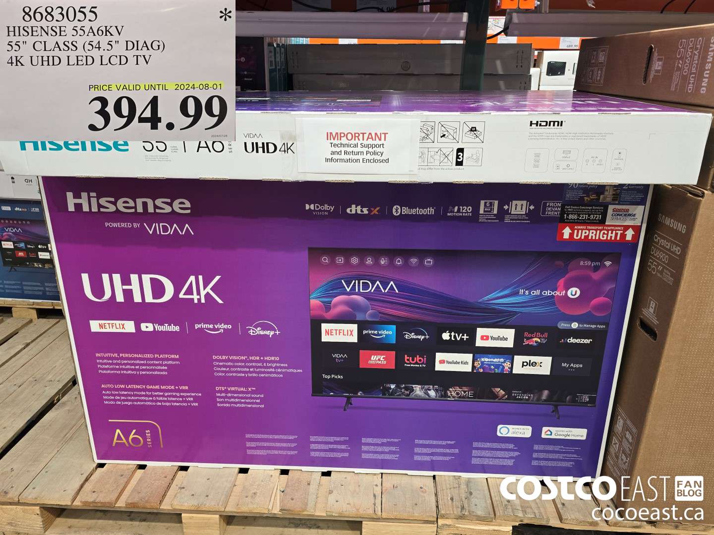 8683055 HISENSE 55A6KV 55