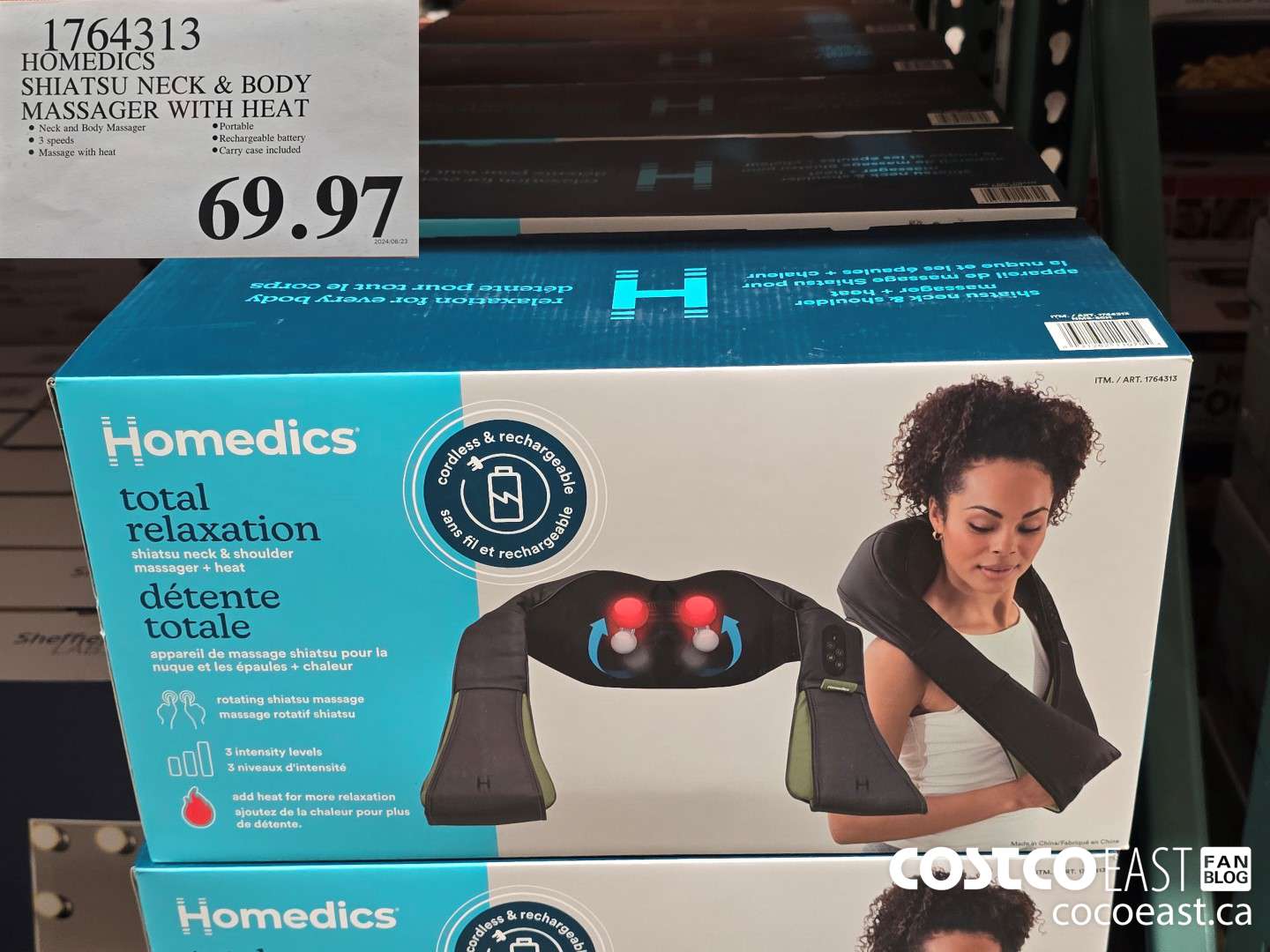 1764313 HOMEDICS SHIATSU NECK & BODY MASSAGER WITH HEAT $69.97
