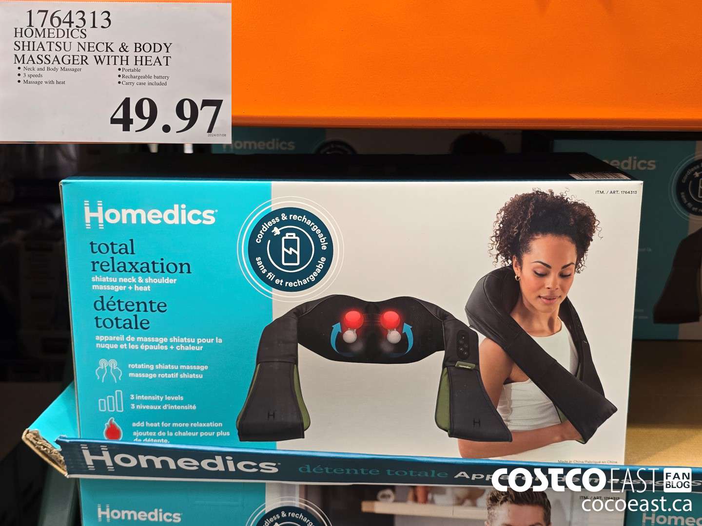 1764313 HOMEDICS SHIATSU NECK & BODY MASSAGER WITH HEAT $49.97