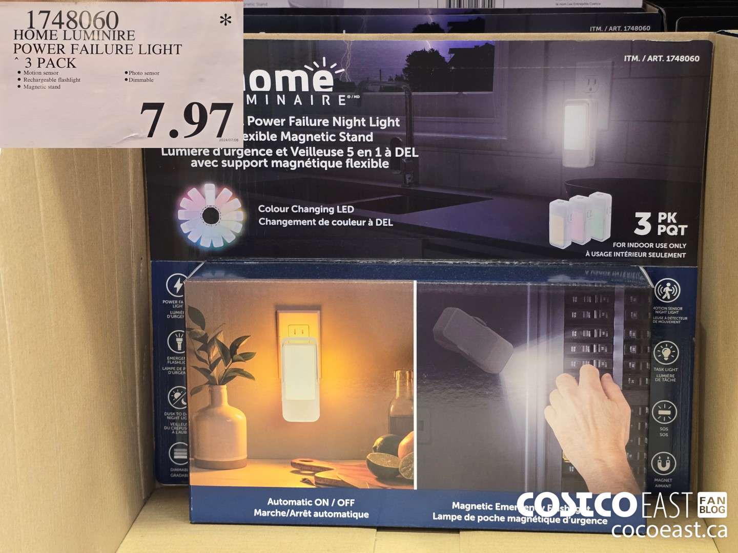 1748060 HOME LUMINIRE POWER FAILURE LIGHT 3 PACK $7.97