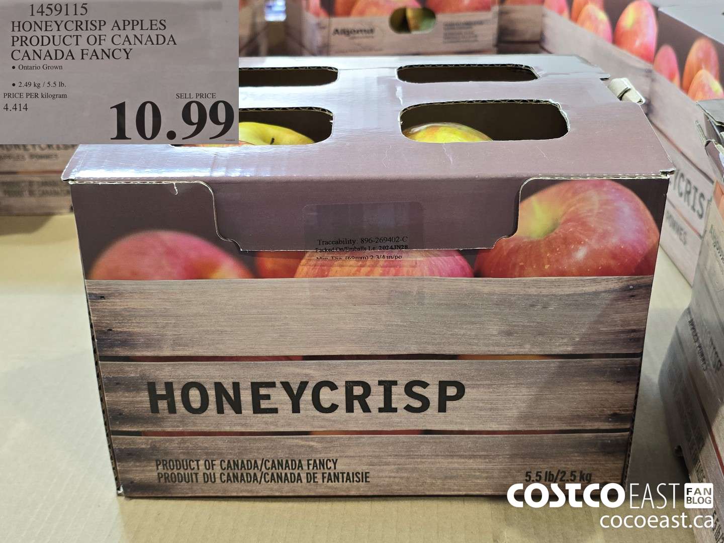 1459115 HONEYCRISP APPLES PRODUCT OF CANADA CANADA FANCY $10.99