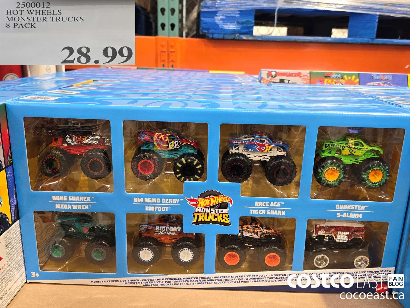 2500012 HOT WHEELS MONSTER TRUCKS 8-PACK $28.99