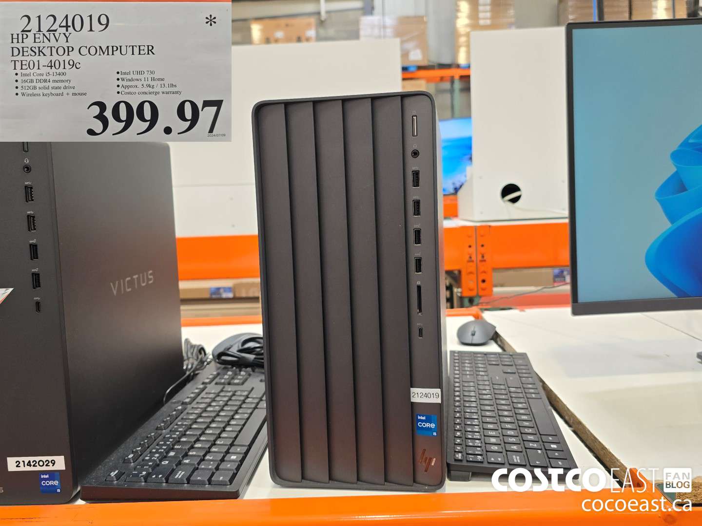 2124019 HP ENVY DESKTOP COMPUTER TE01-4019c $399.97