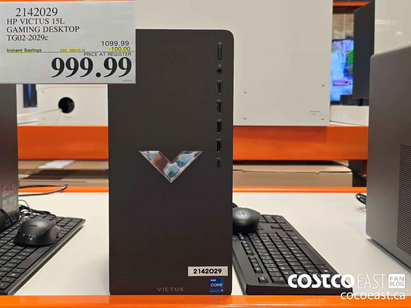 2142029 HP VICTUS 15L GAMING DESKTOP TG02-2029c ($100.00 INSTANT SAVINGS EXPIRES ON 2024-07-14) $999.99