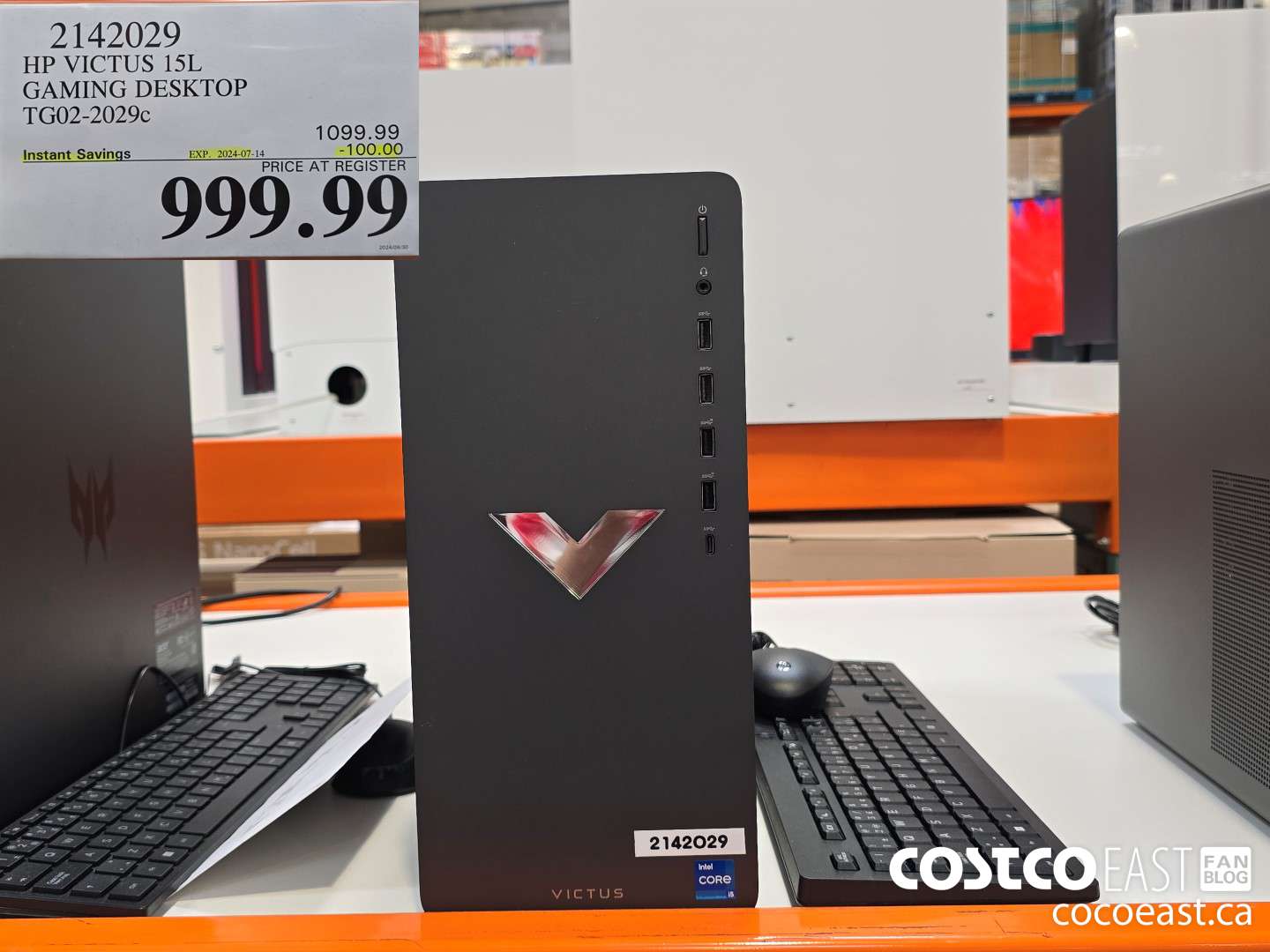 2142029 HP VICTUS 15L GAMING DESKTOP TG02-2029c ($100.00 INSTANT SAVINGS EXPIRES ON 2024-07-14) $999.99