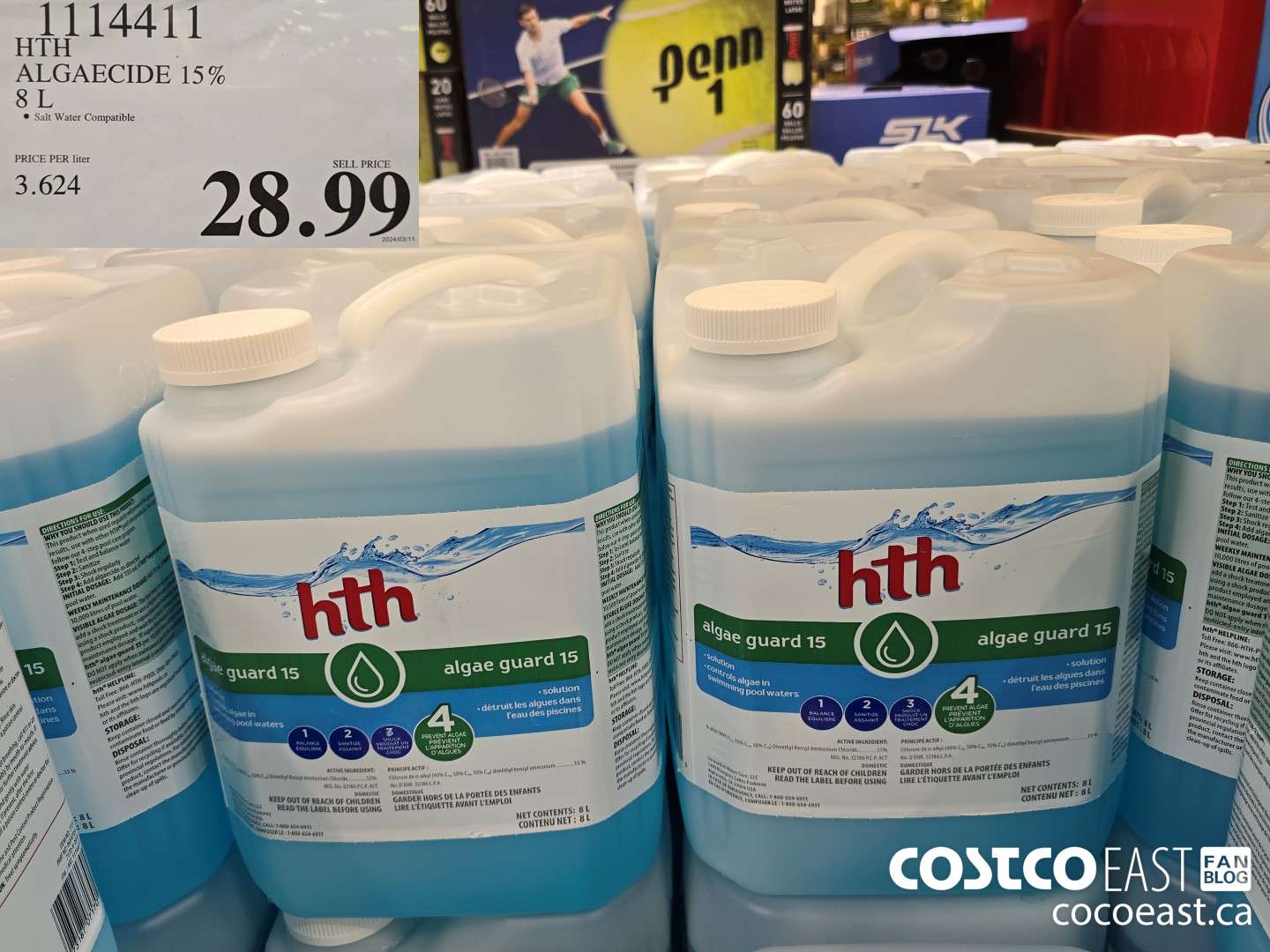 1114411 HTH ALGAECIDE 15 % 8L $28.99