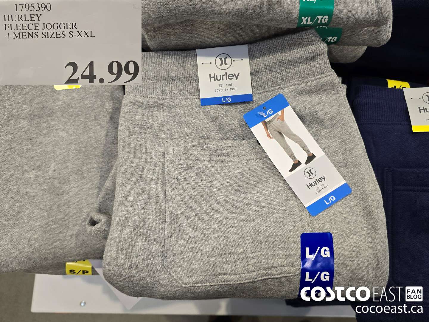 1795390 HURLEY FLEECE JOGGER +MENS SIZES S-XXL  $24.99