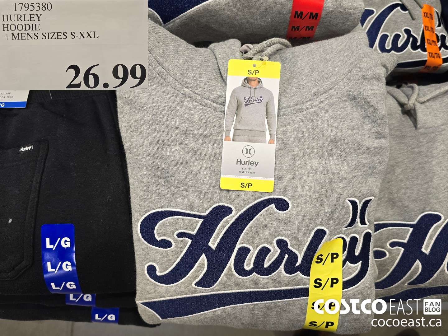 1795380 HURLEY HOODIE +MENS SIZES S-XXL $26.99