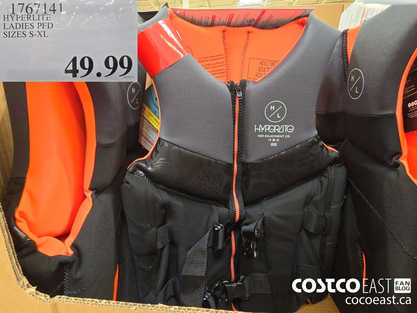 1767141 HYPERLITE LADIES PFD SIZES S-XL $49.99