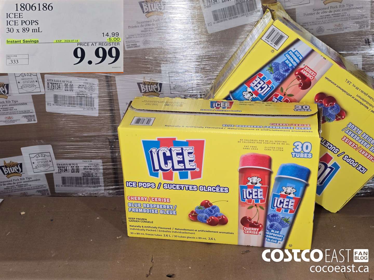1806186 ICEE ICE POPS 30 x 89 mL ($5.00 INSTANT SAVINGS EXPIRES ON 2024-07-14) $9.99