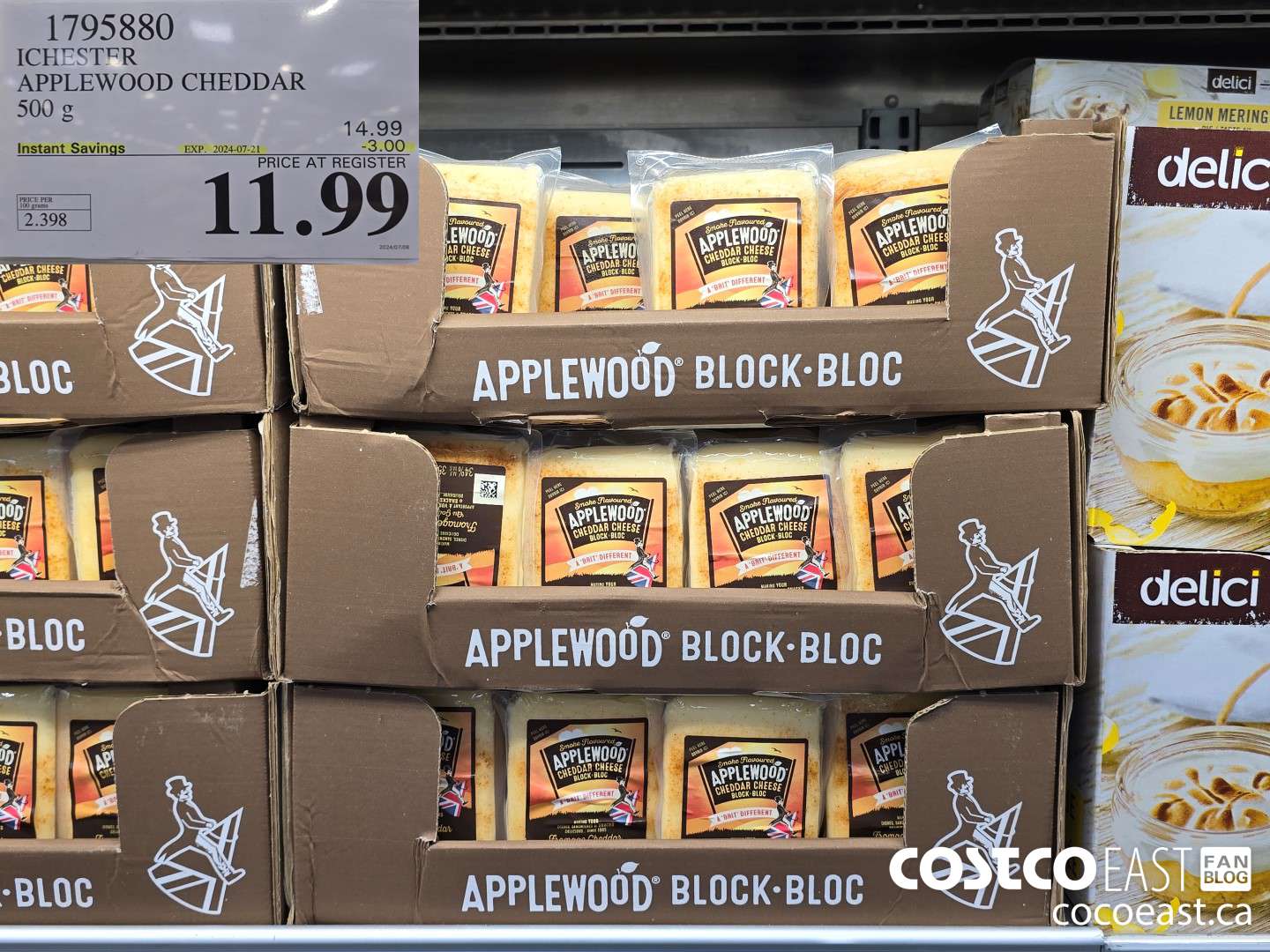 1795880 ICHESTER APPLEWOOD CHEDDAR 500 g ($3.00 INSTANT SAVINGS EXPIRES ON 2024-07-21) $11.99