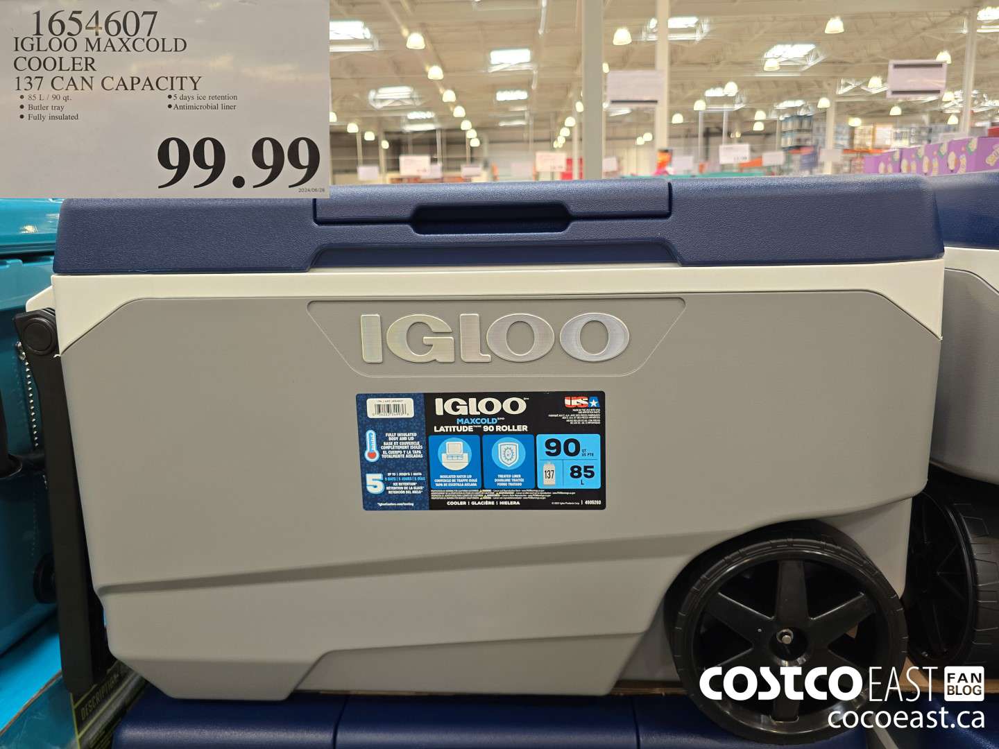 1654607 IGLOO MAXCOLD COOLER 137 CAN CAPACITY $99.99