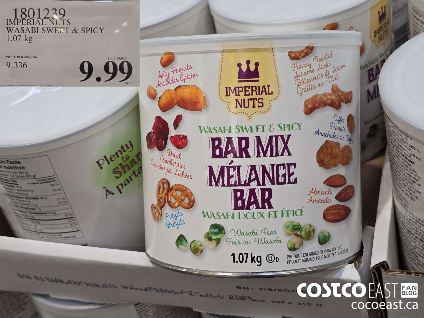 1801239 IMPERIAL NUTS WASABI SWEET & SPICY 1.07 kg $9.99