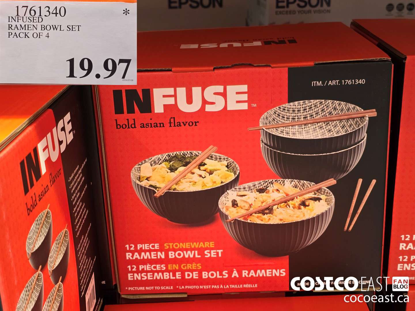 1761340 INFUSED RAMEN BOWL SET PACK OF 4 $19.97