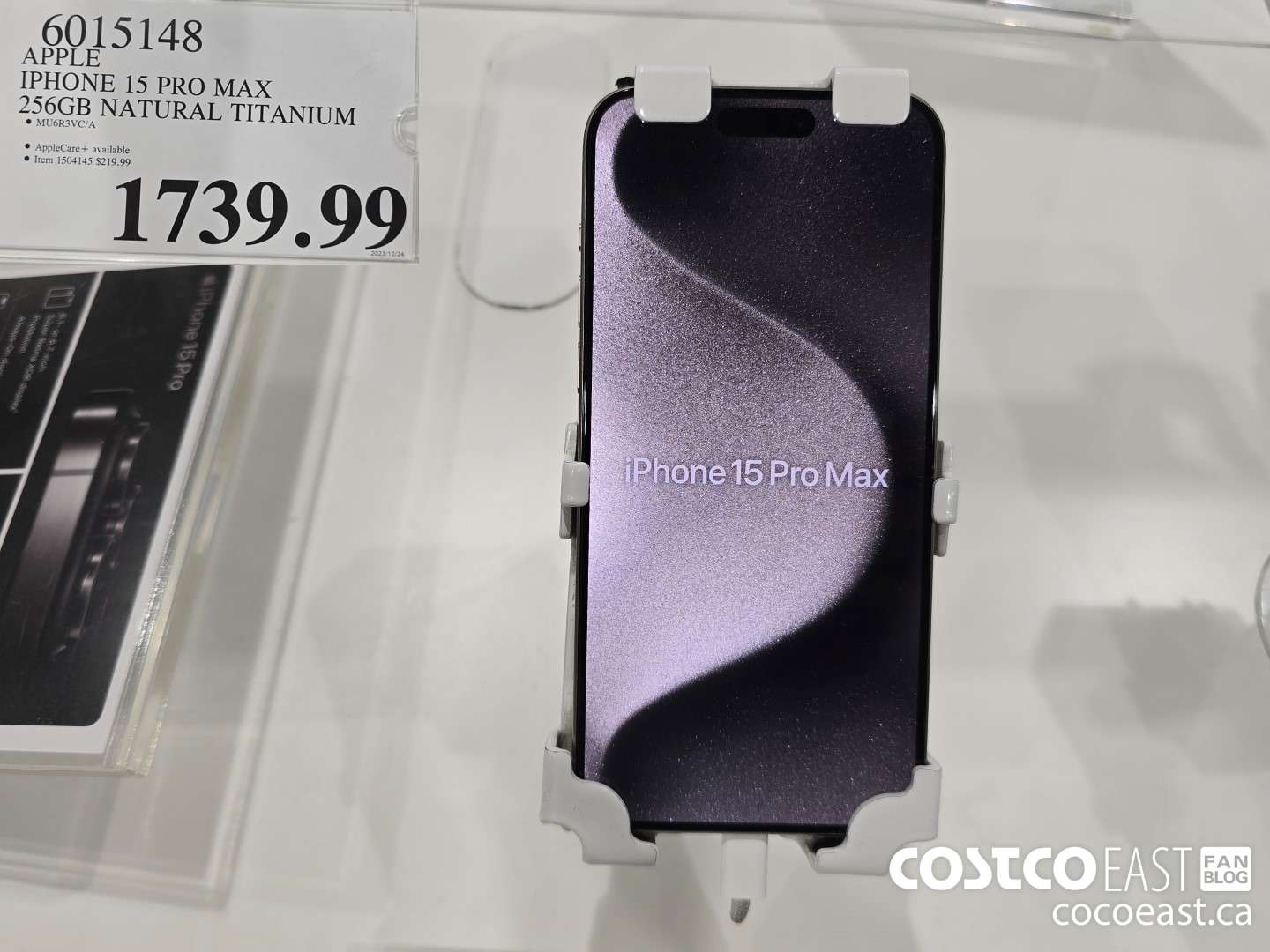 6015148 IPHONE 15 PRO MAX 256GB NATURAL TITANIUM $1739.99