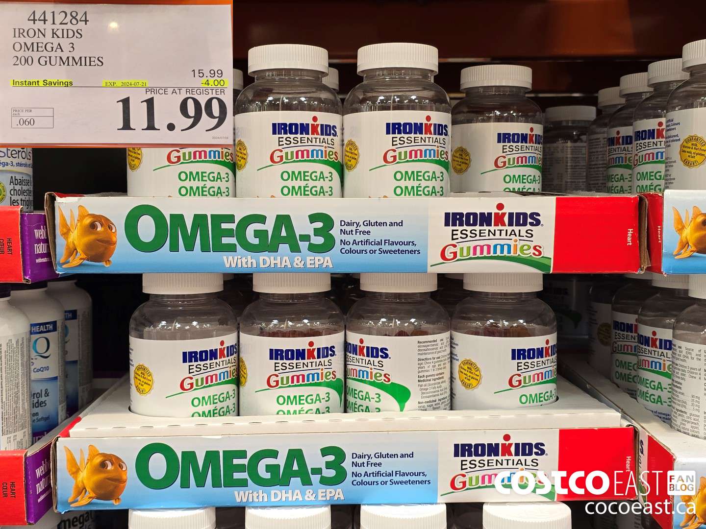 441284 IRON KIDS OMEGA 3 200 GUMMIES ($4.00 INSTANT SAVINGS EXPIRES ON 2024-07-21) $11.99