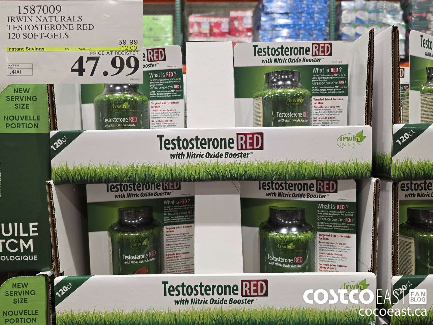 1587009 IRWIN NATURALS TESTOSTERONE RED 120 SOFT-GELS 2024-07- ($12.00 INSTANT SAVINGS) $47.99