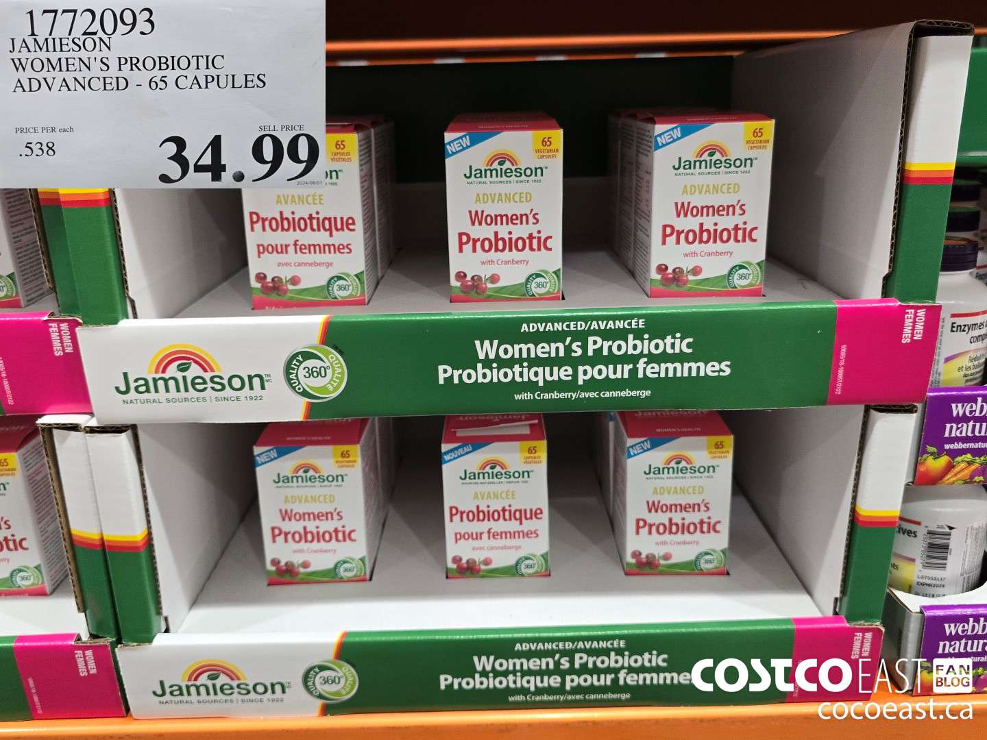 1772093 JAMIESON WOMEN'S PROBIOTIC ADVANCED - 65 CAPS $34.99