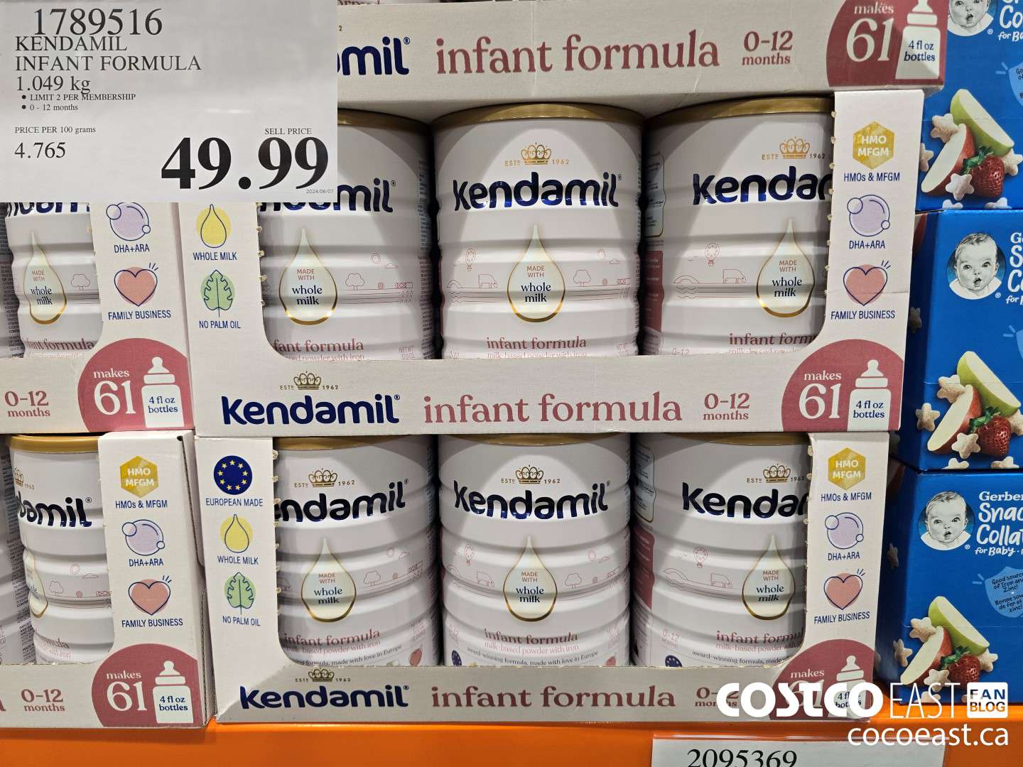 1789516 KENDAMIL INFANT FORMULA 1.049 KG $49.99