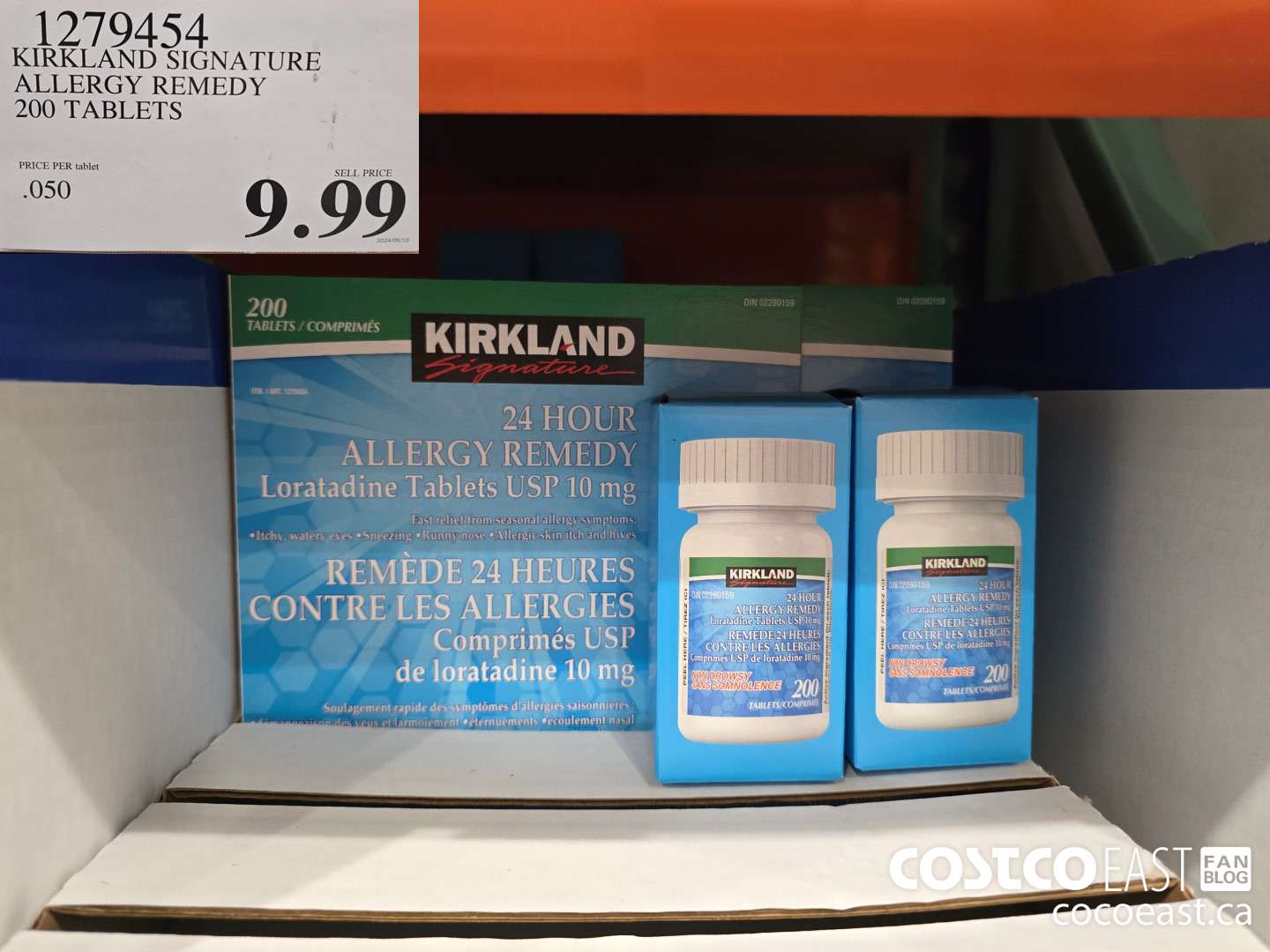 1279454 KIRKLAND SIGNATURE ALLERGY REMEDY 200 TABLETS $9.99