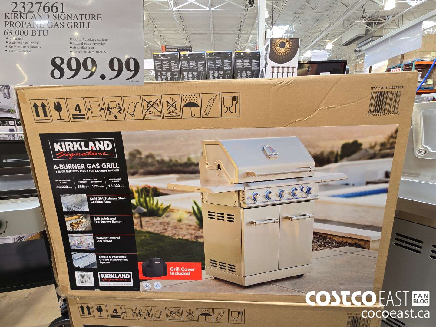 2327661 KIRKLAND SIGNATURE PROPANE GAS GRILL 63,000 BTU $899.99