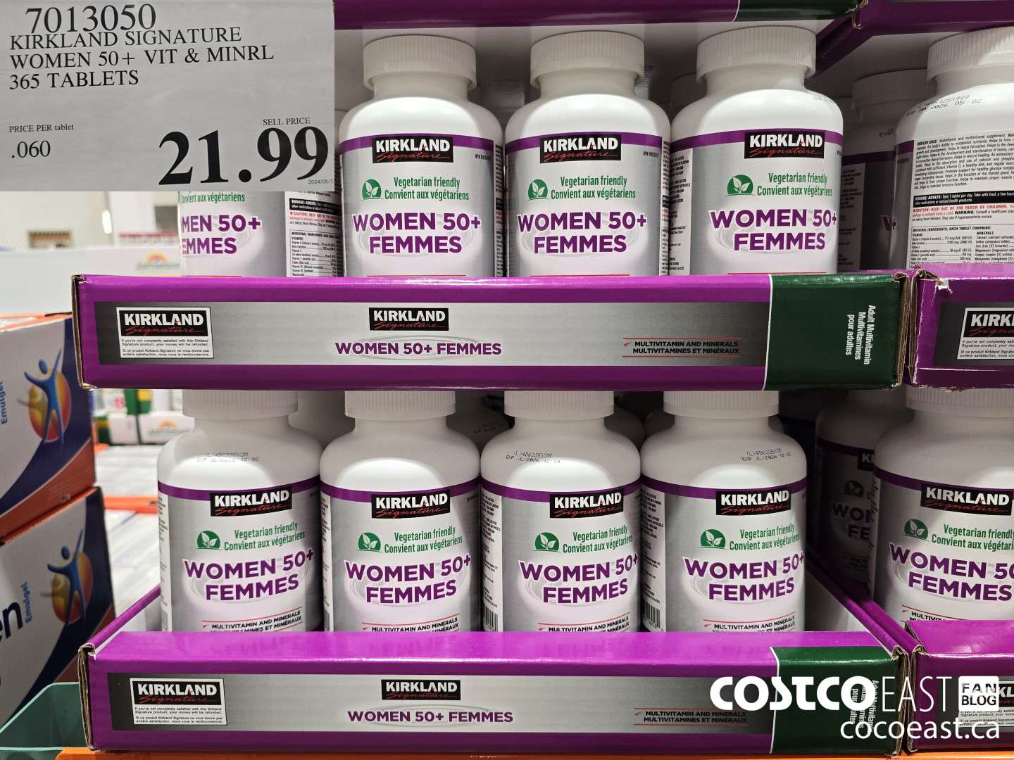7013050 KIRKLAND SIGNATURE WOMEN 50+ VIT & MINRL 365 TABLETS $21.99