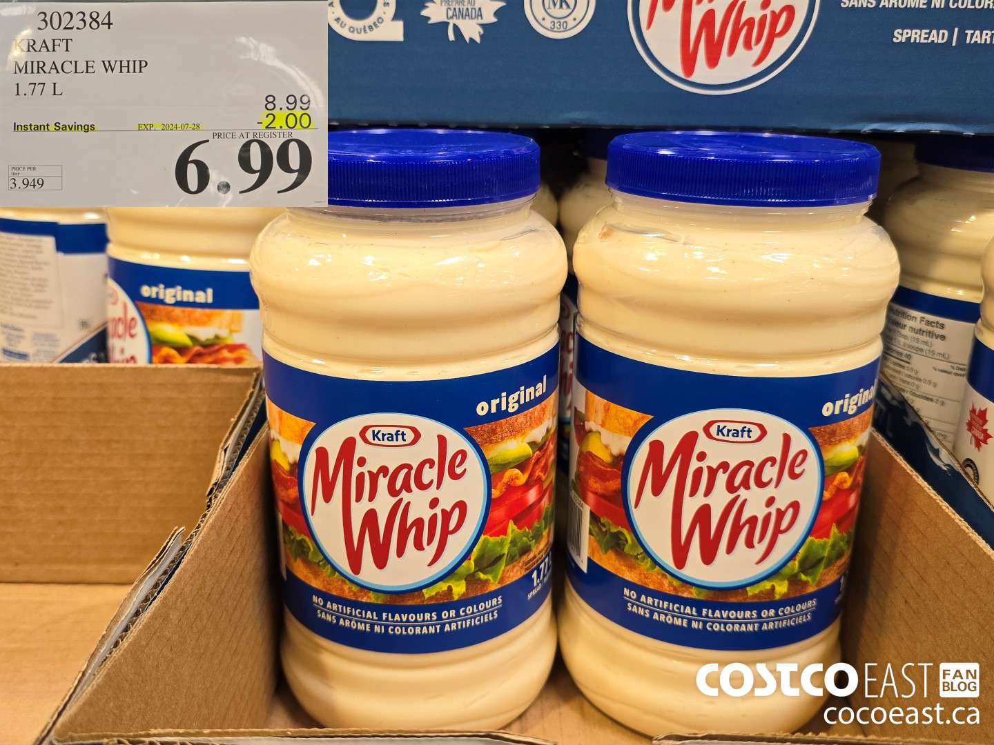 302384 KRAFT MIRACLE WHIP 1.77 L ($2.00 INSTANT SAVINGS EXPIRES ON 2024-07-28) $6.99