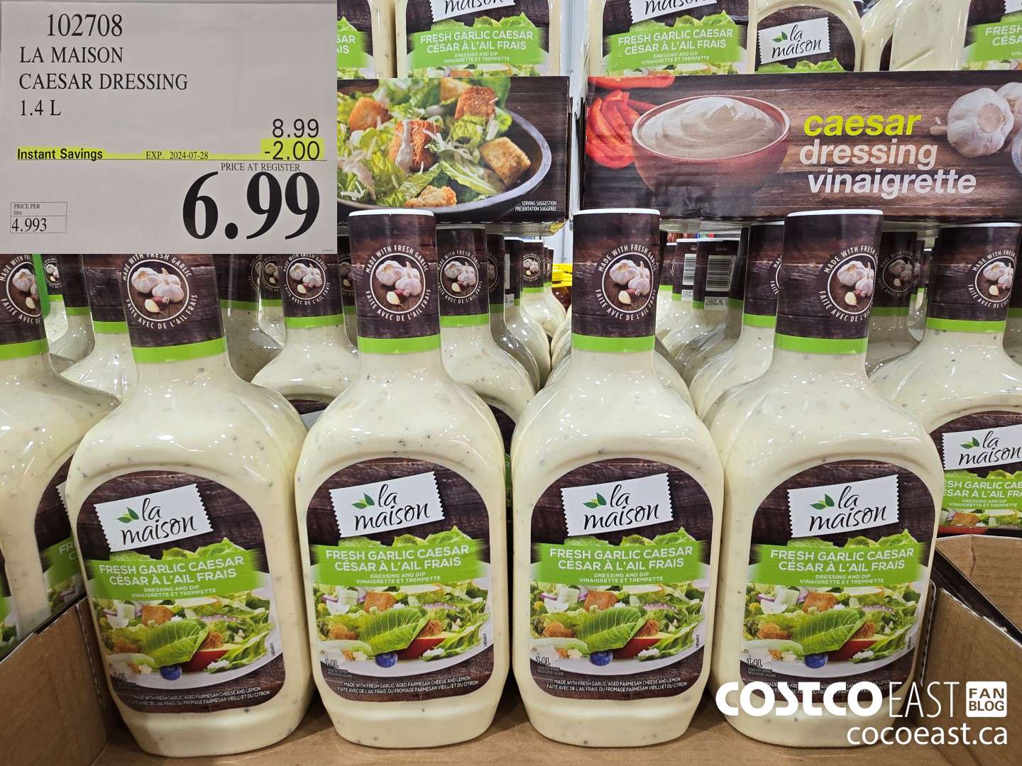 102708 LA MAISON CAESAR DRESSING 1.4L ($2.00 INSTANT SAVINGS EXPIRES ON 2024-07-28) $6.99
