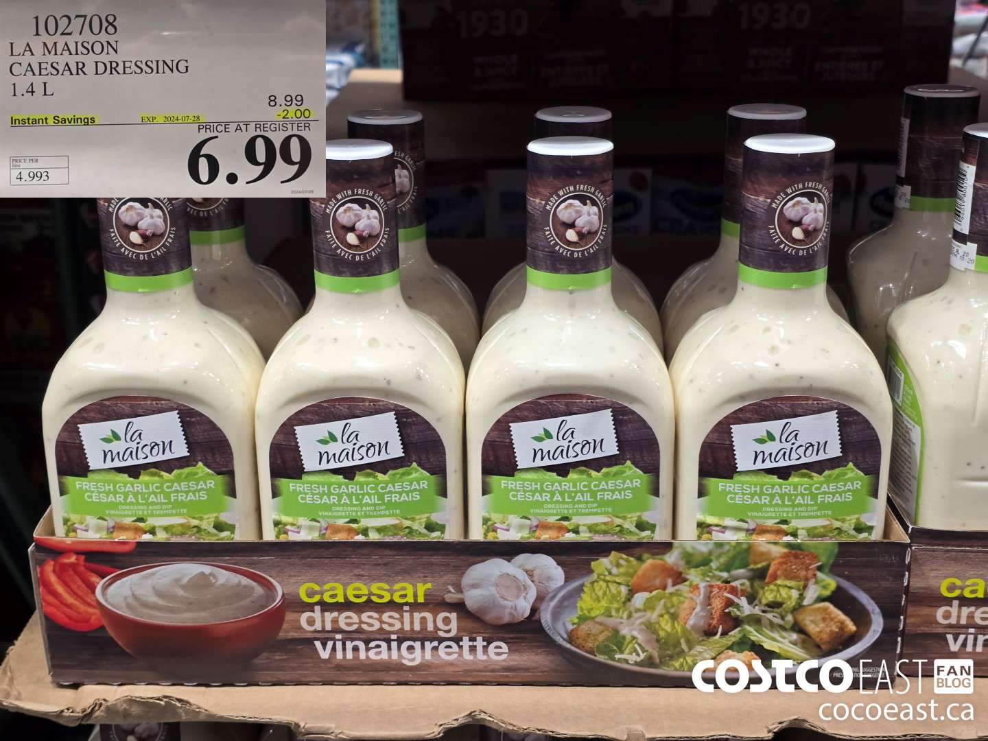 102708 LA MAISON CAESAR DRESSING 1.4L ($2.00 INSTANT SAVINGS EXPIRES ON 2024-07-28) $6.99