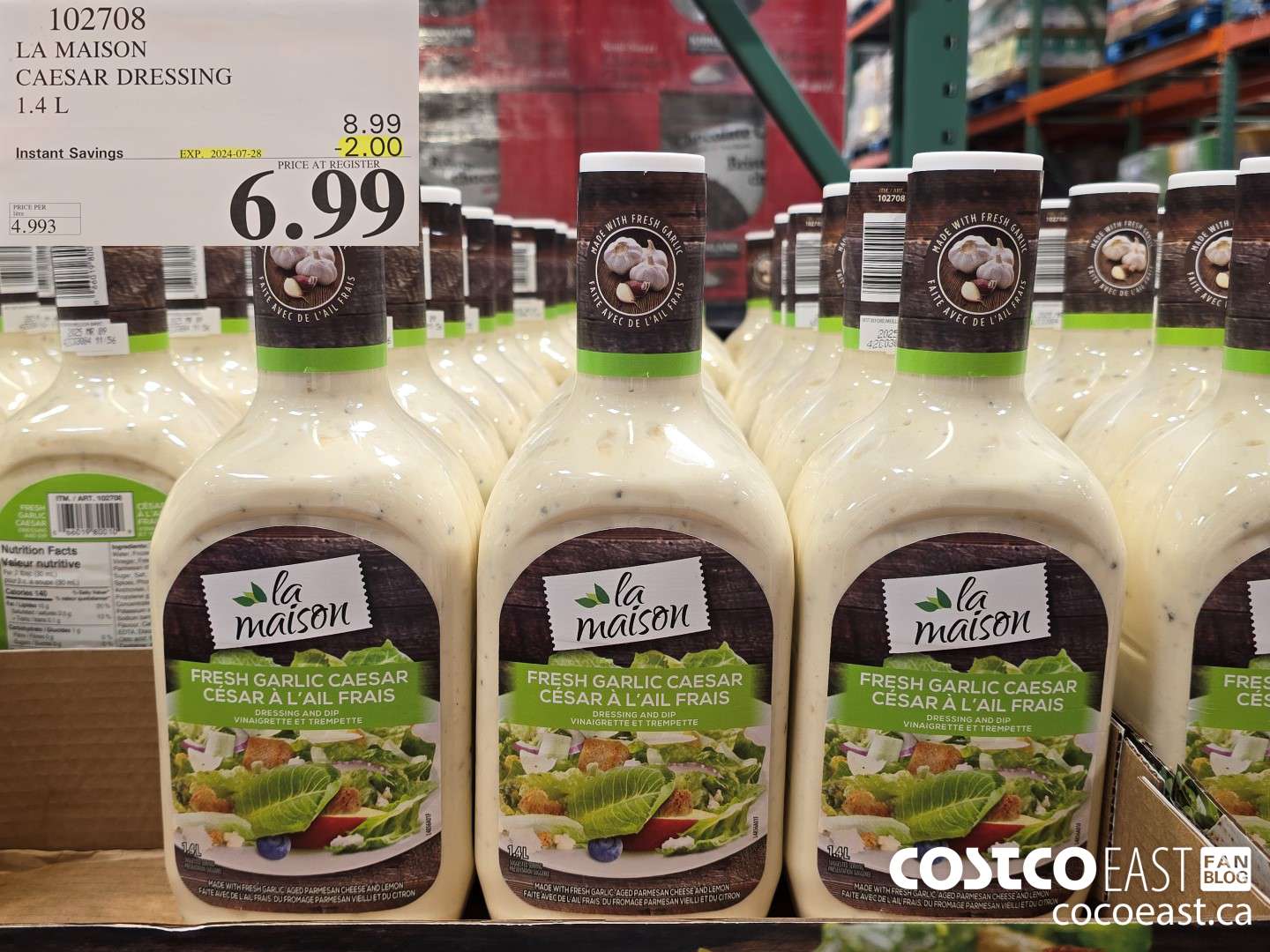 102708 LA MAISON CAESAR DRESSING 1.4L ($2.00 INSTANT SAVINGS EXPIRES ON 2024-07-28) $6.99