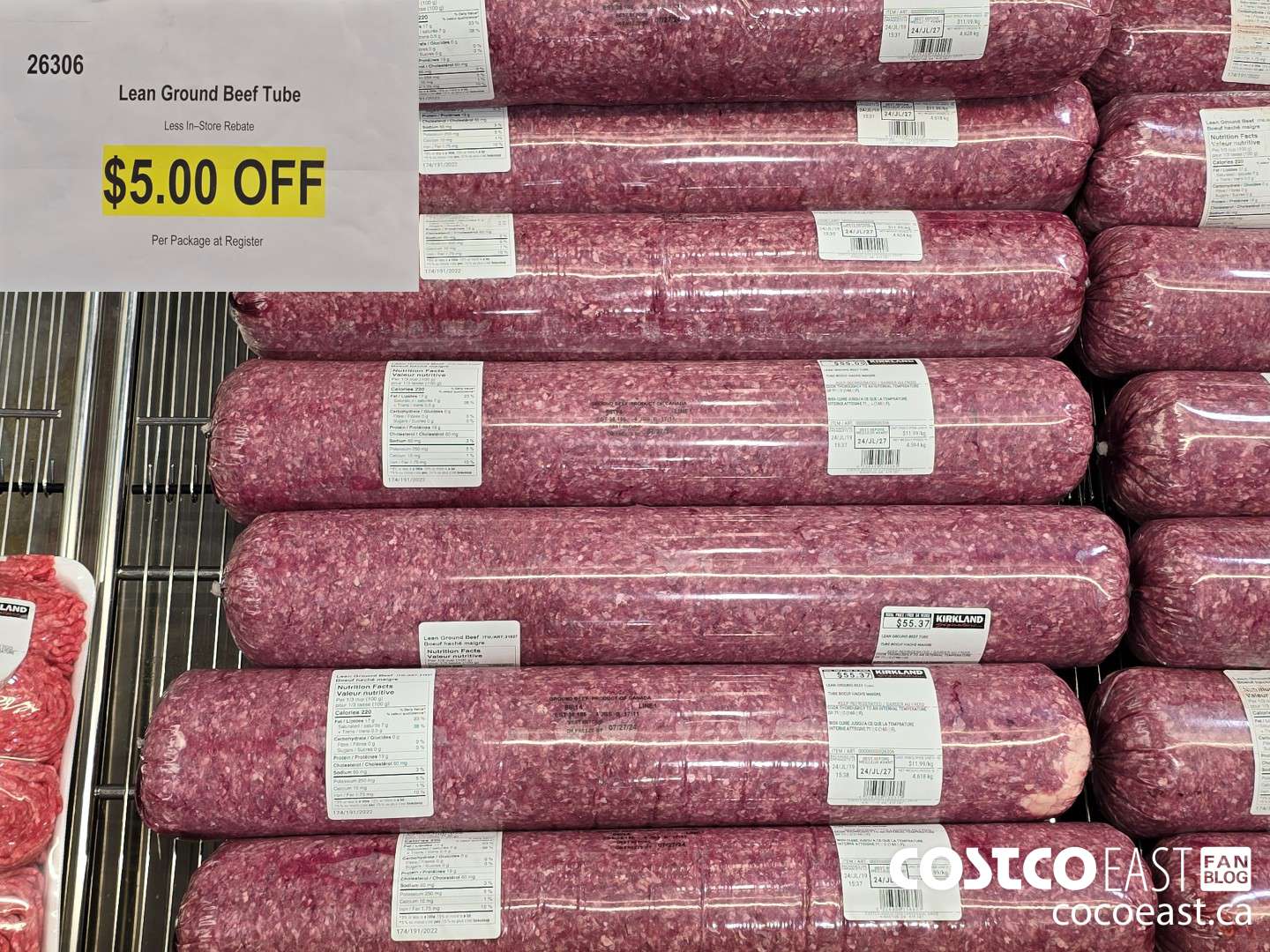 26306 LEAN GROUND BEEF TUBE ($5.00 INSTANT SAVINGS)