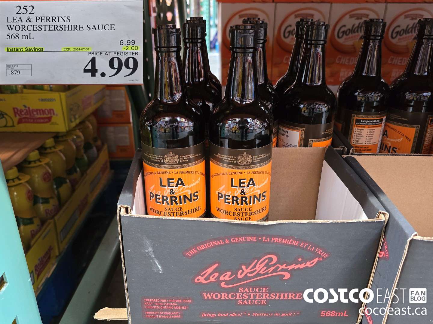 252 LEA & PERRINS WORCESTERSHIRE SAUCE 568 ML ($2.00 INSTANT SAVINGS EXPIRES ON 2024-07-07) $4.99