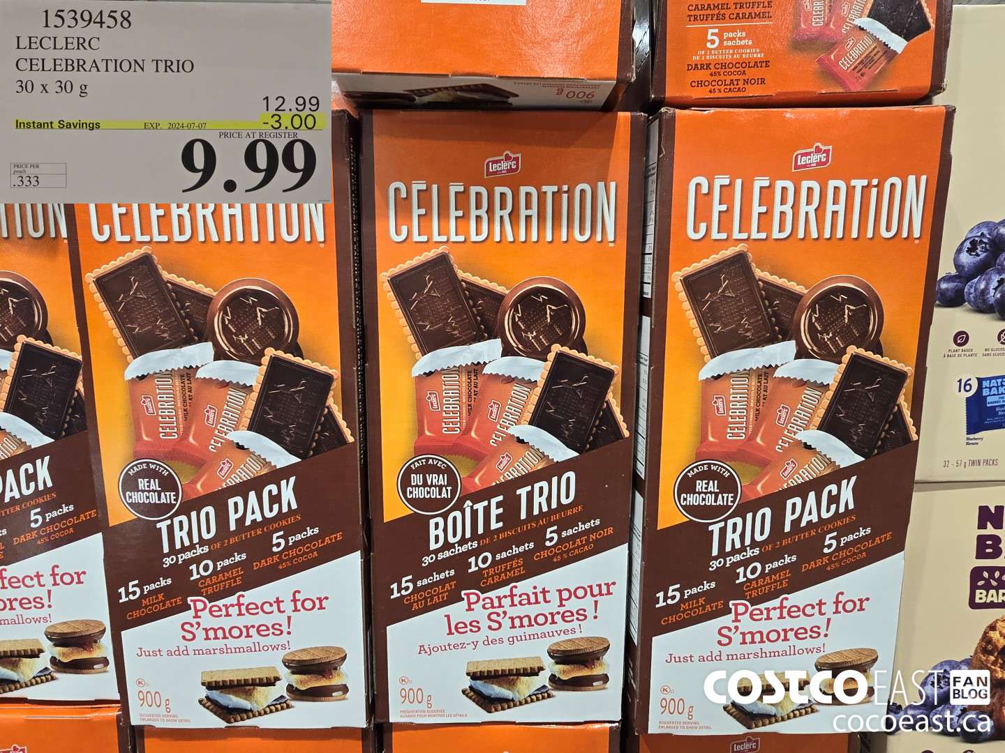 1539458 LECLERC CELEBRATION TRIO 30 x 30g ($3.00 INSTANT SAVINGS EXPIRES ON 2024-07-07) $9.99