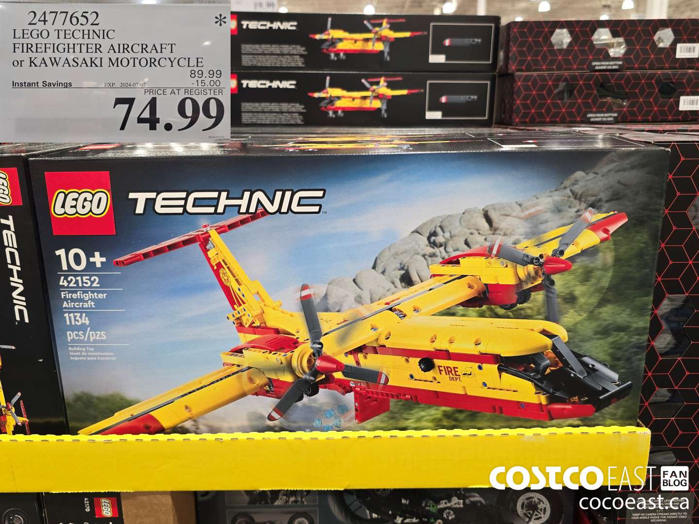 2477652 LEGO TECHNIC FIREFIGHTER AIRCRAFT or KAWASAKI MOTORCYCLE ($15.00 INSTANT SAVINGS EXPIRES ON 2024-07-07) $74.99