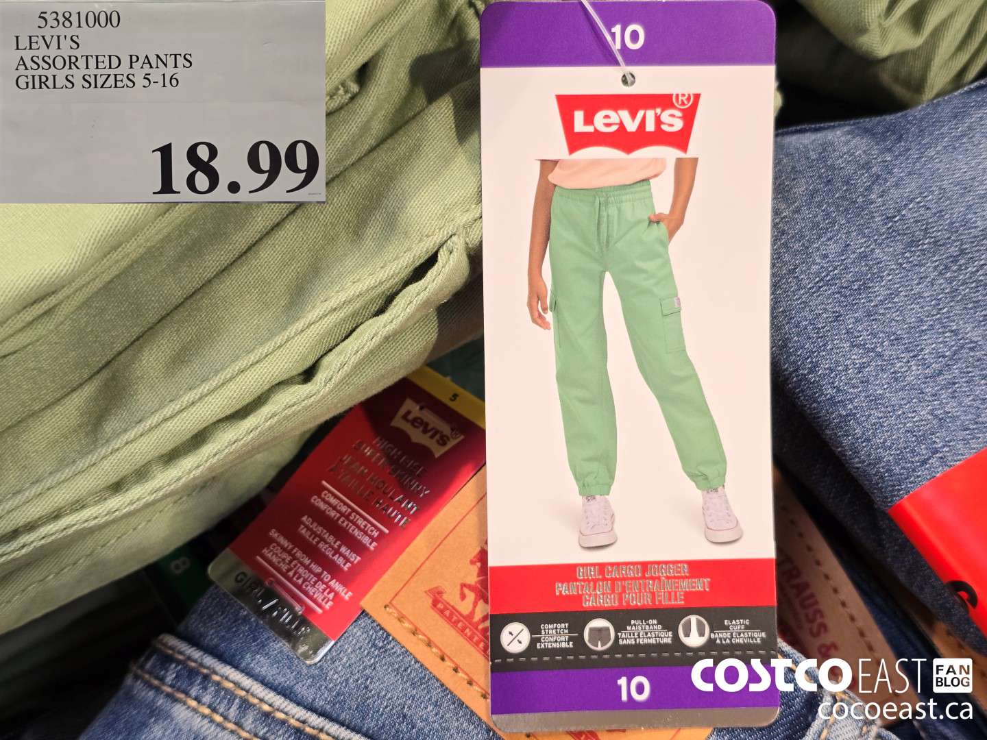 5381000 LEVIS ASSORTED PANTS GIRLS SIZES 5-16 $18.99