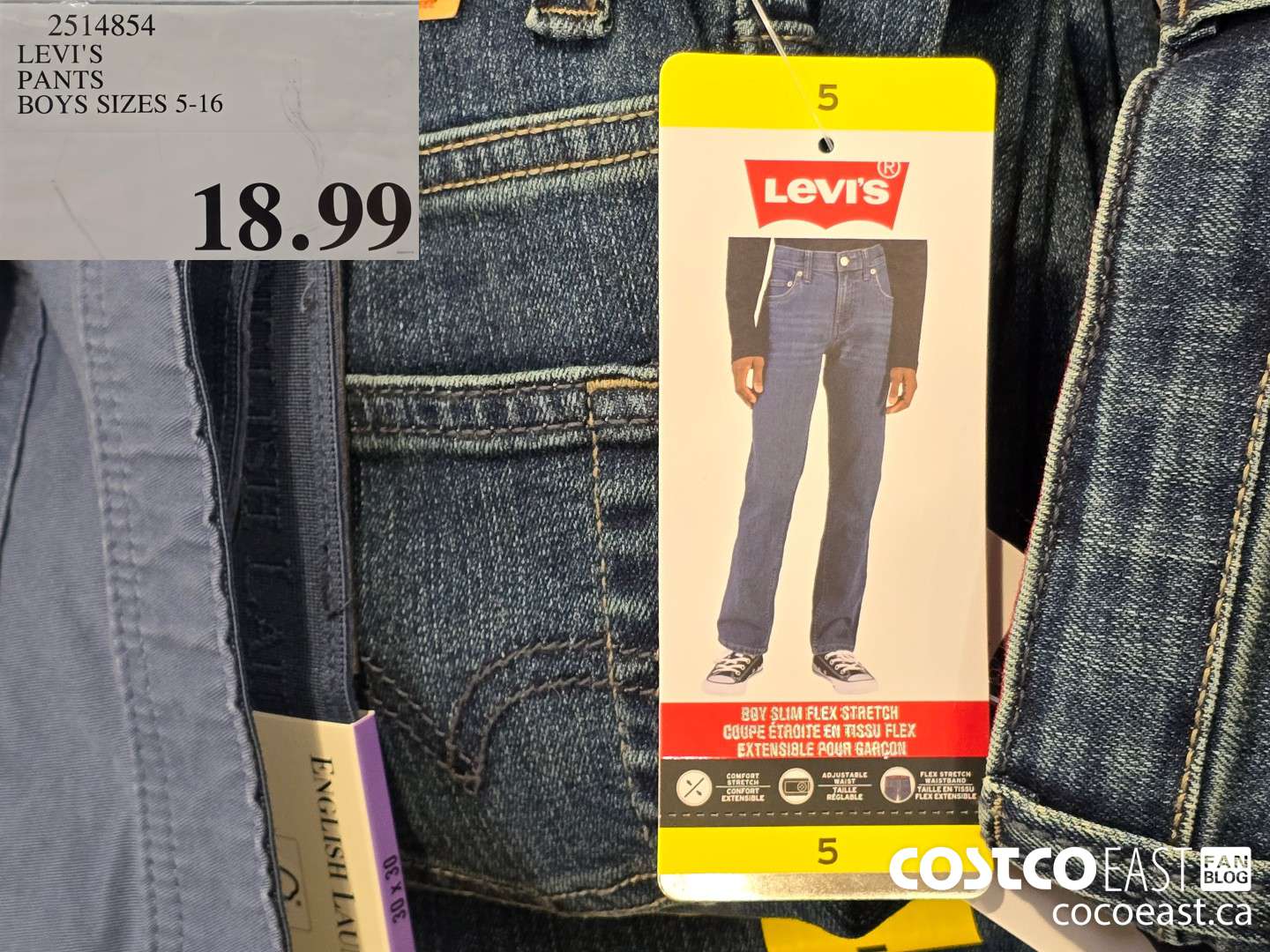 2514854 LEVIS TWILL JOGGER BOYS SIZES 5-16 $18.99