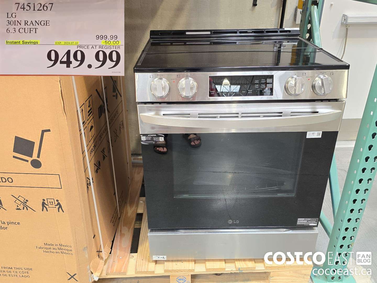 7451267 LG 30IN RANGE 6.3 CU. FT. ($50.00 INSTANT SAVINGS EXPIRES ON 2024-07-10) $949.99