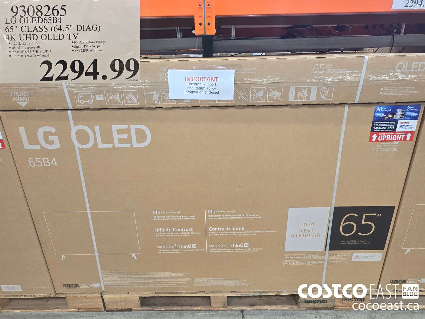 9308265 LG OLED65B4 65