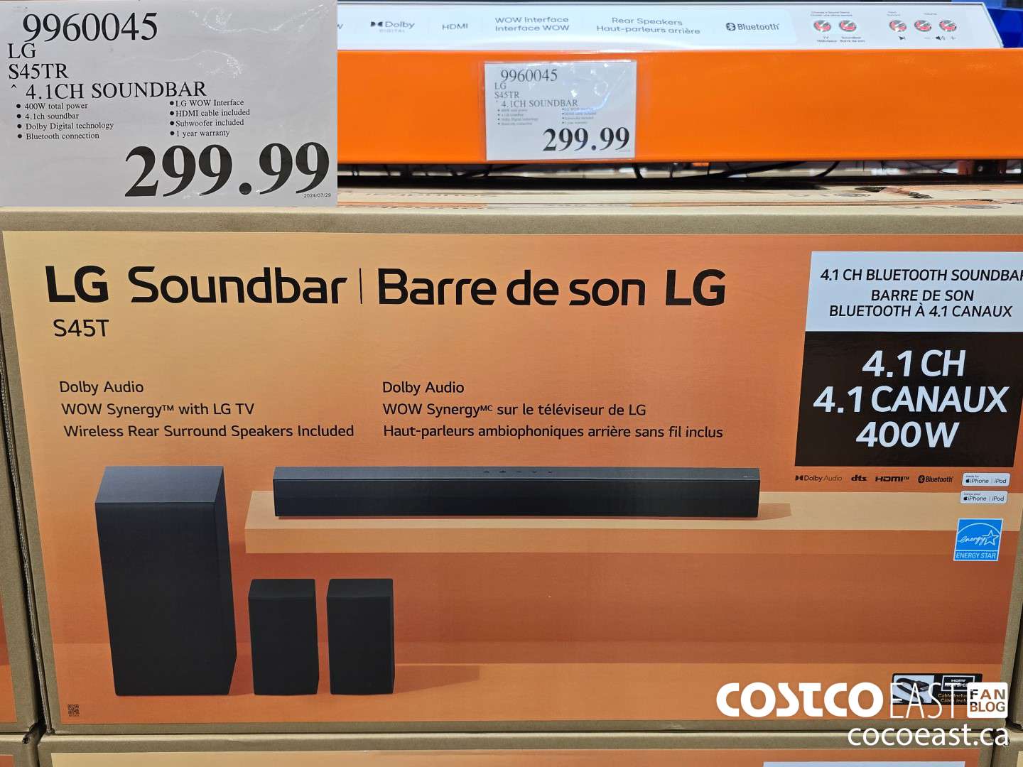 9960045 LG S45TR 4.1CH SOUNDBAR $299.99