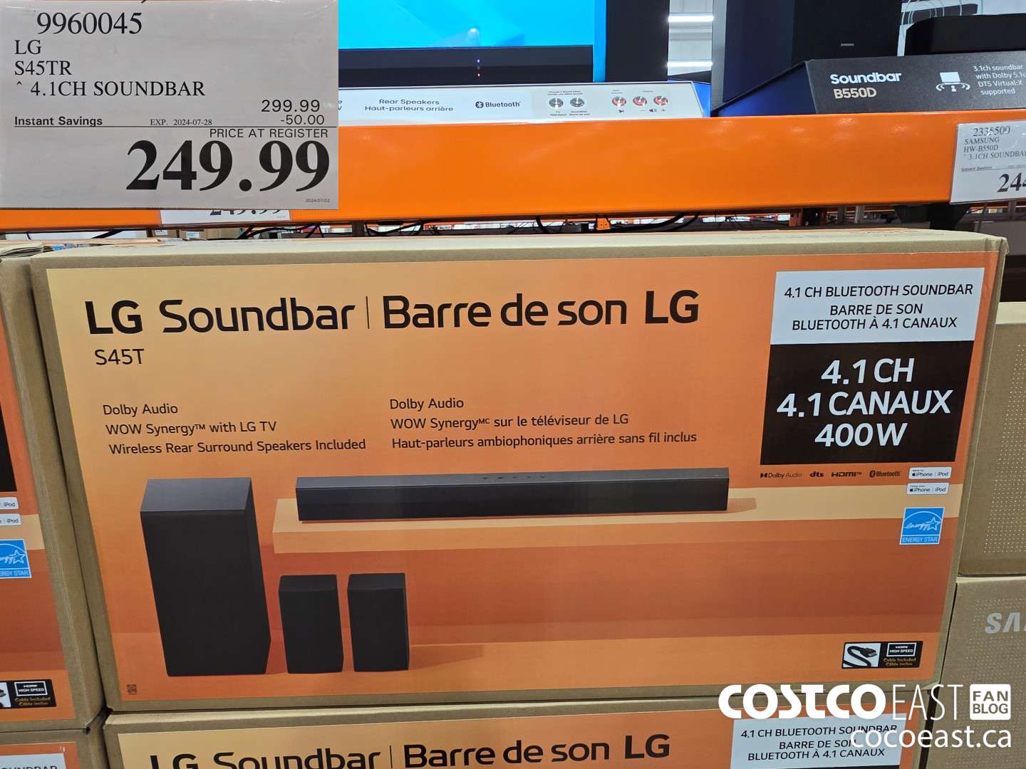 9960045 LG S45TR * 4.1CH SOUNDBAR ($50.00 INSTANT SAVINGS EXPIRES ON 2024-07-28) $249.99