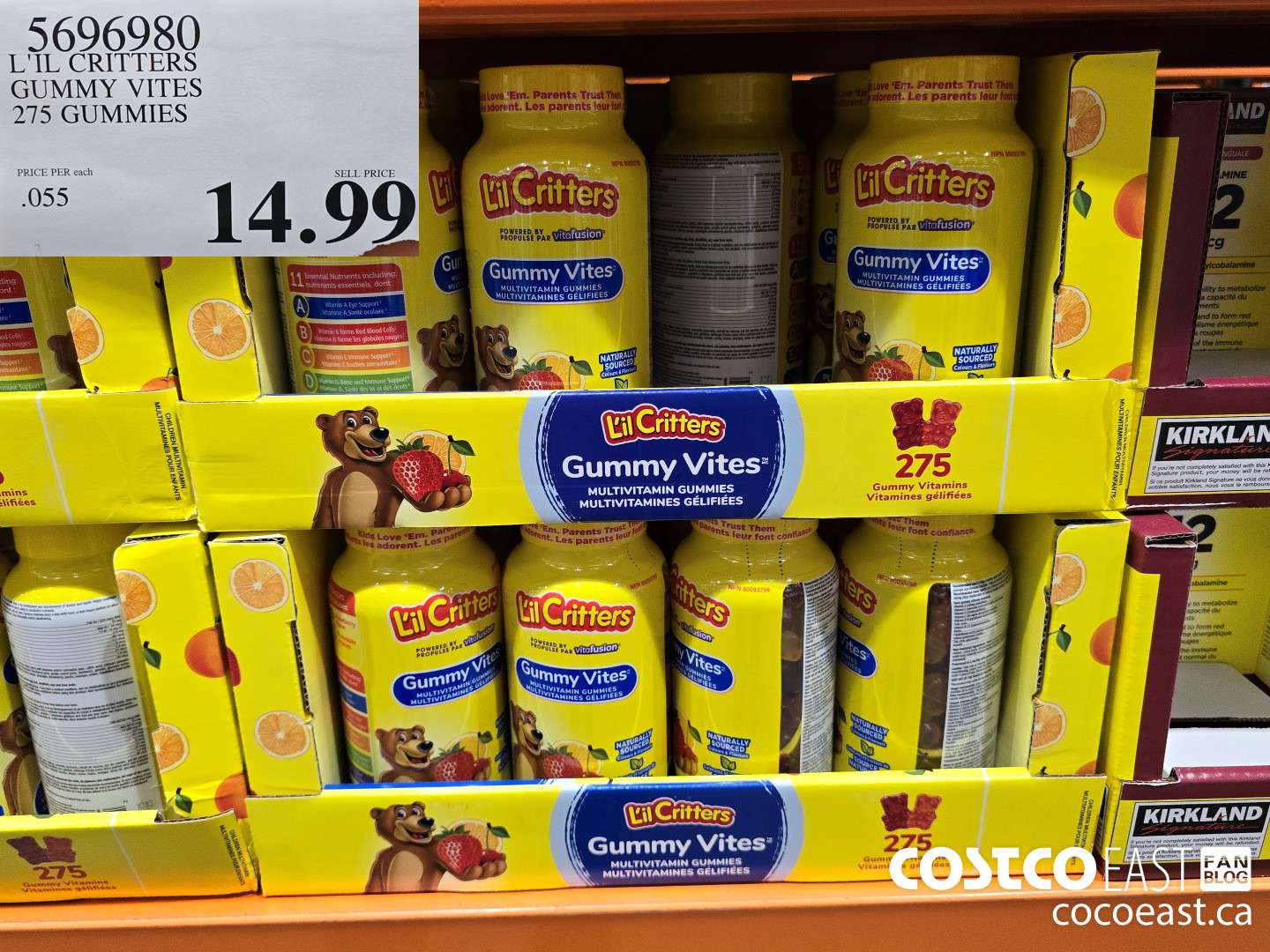 5696980 L'IL CRITTERS GUMMY VITES 275 GUMMIES $14.99