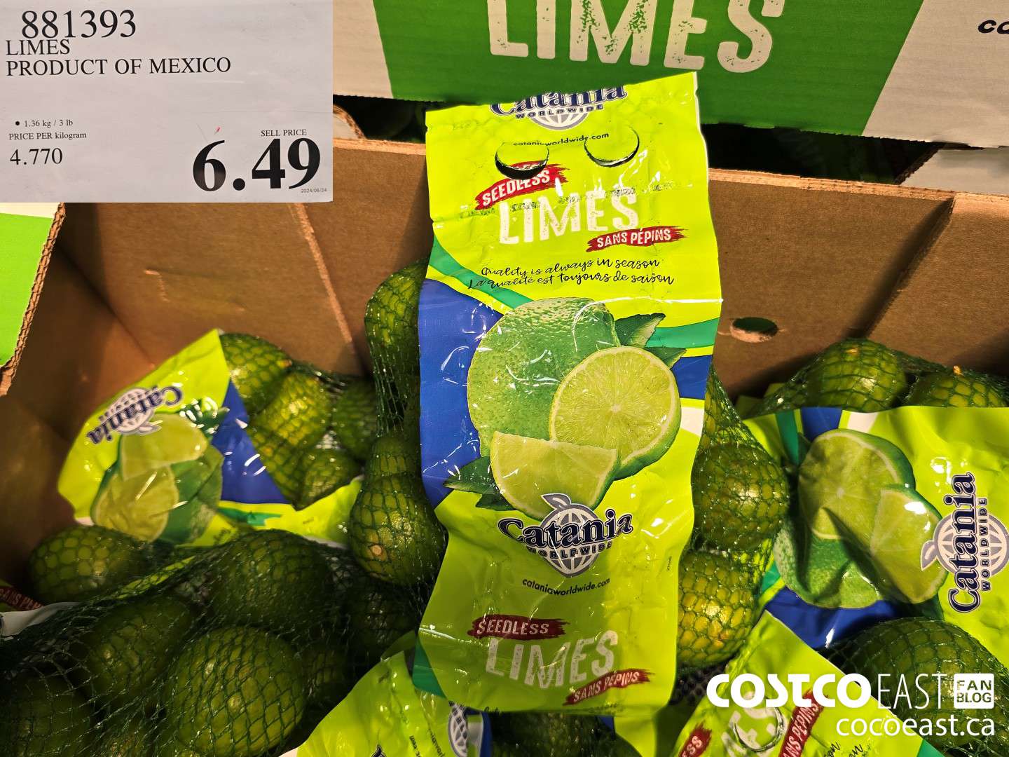 881393 LIMES PRODUCT OF MEXICO $6.49